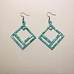 3D printed Handmade Earrings | Minimalist Square